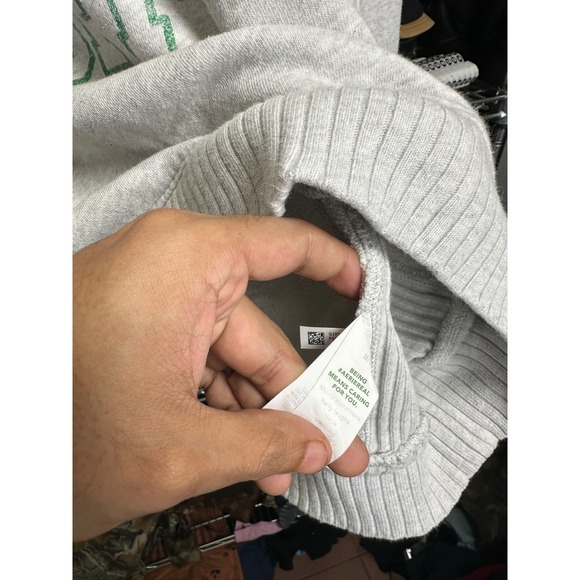 Aerie Gray Crewneck Sweatshirt Santa's BFF Smiley Face Graphic Pullover - Picture 3 of 4